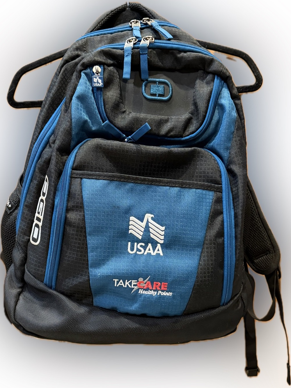 OGIO USAA Backpack Blue Black Laptop Travel School Work Hiking Multi-Pocket EUC